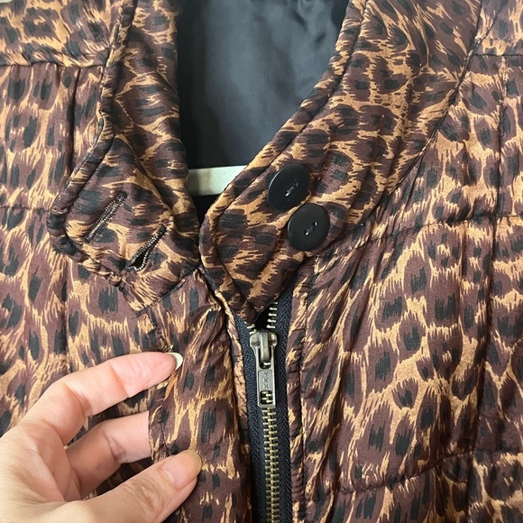 Animal Print Satin Bomber Jacket SzM - Picture 2 of 10